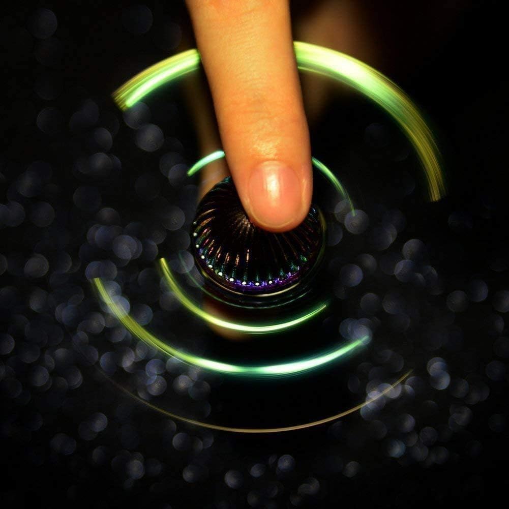 Fidget Spinners Metal Fingertip Gyro Sensory Toys Finger Hand Spinner Desk Gadget Spinning Top Focus Toy Birthday Gift Party Favor for Kids Adults (2PCS) - Image 5