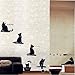 1 X Removable Black Cat Family Wall Sticker Room Bcakground Decor Decal.