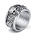 EVBEA Mens Skull Band Big Cool Biker Skull Face Motorcycle University Rings(10)