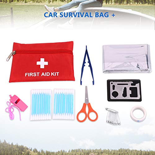 COOCHEER Auto Emergency Kit,Multifunctional Roadside Assistance 99in1