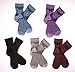 Velice Womens Cotton Vintage Style Crew Socks 5-pack (Style V-2), One Size