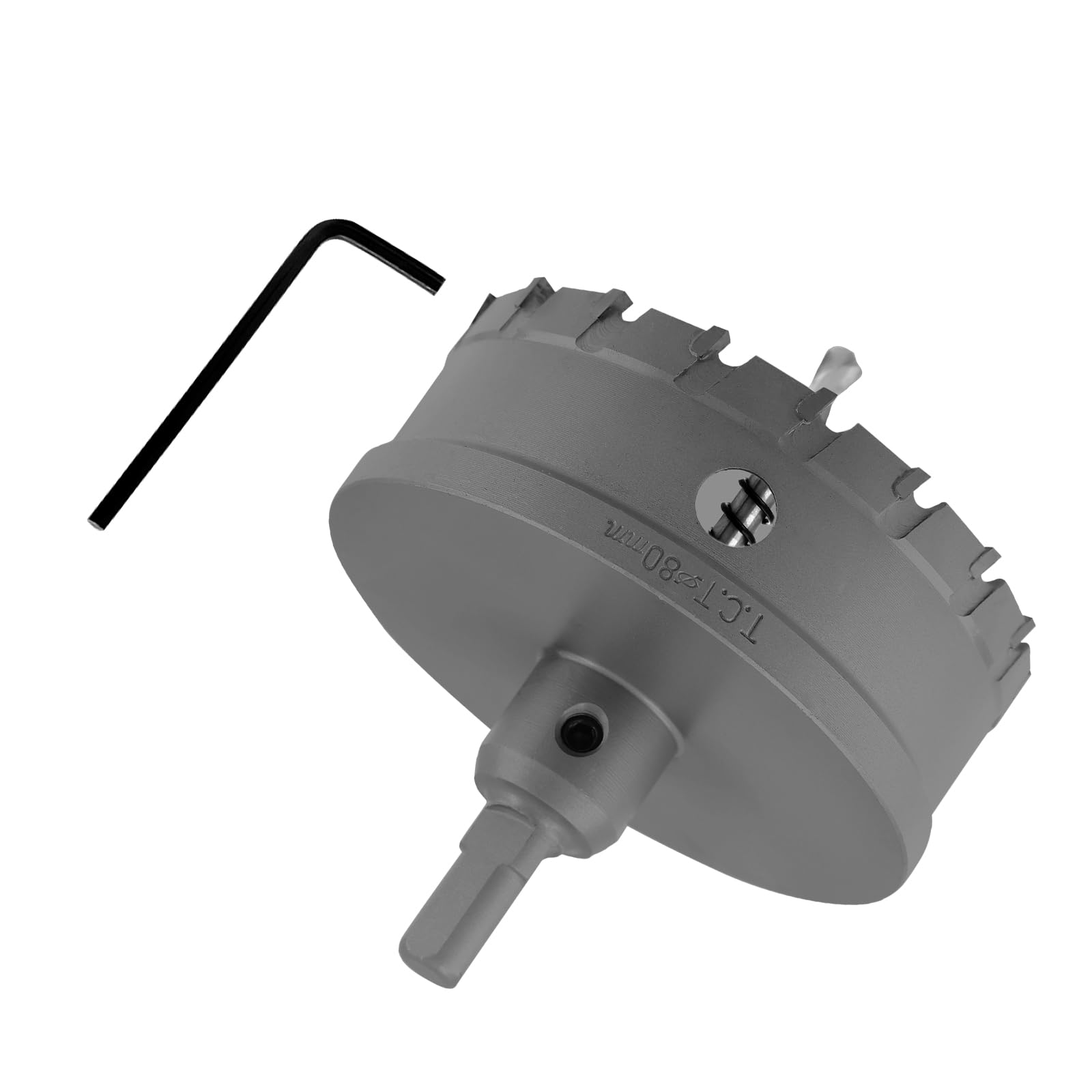 Cjueiom 80mm / 3-1/8 Inch Carbide Hole Saw, Metal Hole Cutter with Pilot Drill Bit, Heavy Duty for Stainless Steel, Sheet Metal, Brass, Aluminum, Wood, Plastic