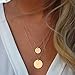 TONSEE Infinity Charm Simple Double Layers Chain Sequins Pendant Necklace