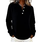 Sweaters for Women Trendy 2026 Knit Polo V Neck Long Sleeve Pullover Tops