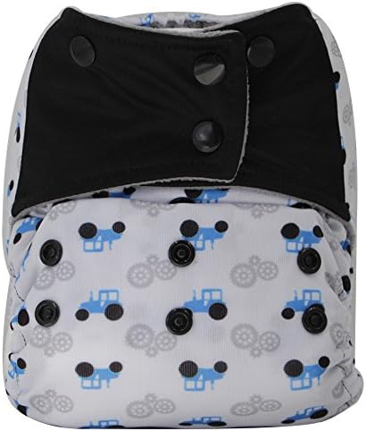 AIO Reusable Washable Cloth Diaper Nappy Charcoal Bamboo Insert Overnight … (A-05)