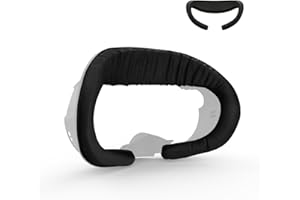 UPOK Ice Silk Face Pad Cushion Compatible with AMVR Facial Interface - Breathable Facial Pad Replacement Comfort Accessories for Meta/Oculus Quest 3 (Black, 0.63 inch)