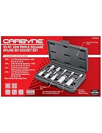 CARBYNE   Juego de brocas triples cuadradas XZN (10 unidades, acero S2, 0.157 in a 0.709 in)