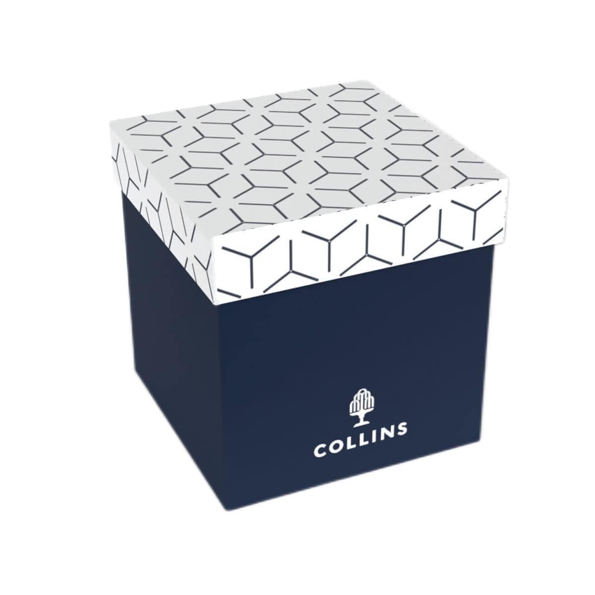 Collins Cube Desk Organiser - Navy Geometric