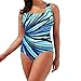 NewKelly Women Rainbow Plus Size Sexy One-Piece Crisscross Back Swimsuit High Waisted Backless Swimwear Beachwear Monokini Bikini Bathing (XXL)