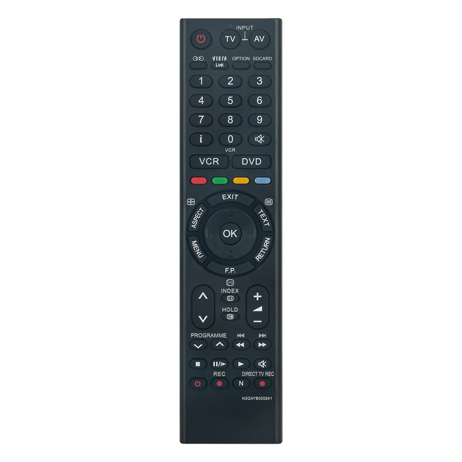 N2QAYB000241 New Replacement Remote Control fit for Panasonic TV TH-50PY80EY TX-37LX85F TH-65PZ800E TX-32LE8FSA TX-32LZ80L TH-42PY800P TX-26LE8F TX-R37LZ70 TH-R58PY800 TX-32LE8PS TH-37PV80P