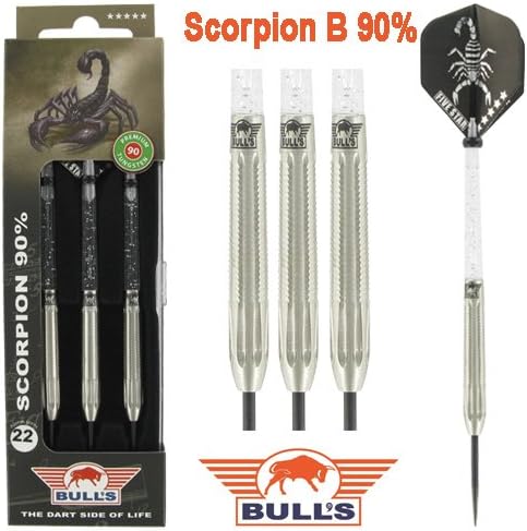 PerfectDarts 26g Bulls Scorpion B Razor Grip Tungsten Darts Set