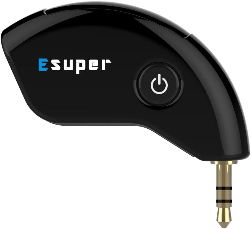 Bluetooth Transmitter, Esuper Portable Wireless Stereo Music Transmitter for TV, Connected to 3.5mm AUX Audio Devices, Paired with Bluetooth Headphones,Bluetooth Dongle,A2DP Stereo