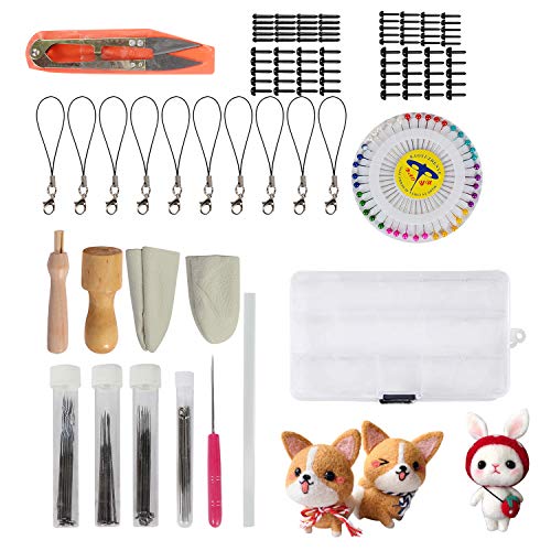 Needle Felting Kit - Needle Felting Needle - Wool Felt Tools - Felting Foam Starter kit Mat Awl Needles with Handy Case
