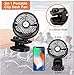 QTECLOR Desk Fan Clip Stroller Fan 2022 Table Fan 40 Hours(Max Working Time) Quiet Fan 360° Rotation 4400mah Mini Fan for Indoor Outdoor Activies