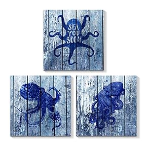 Ocean Theme Mediterranean Style Home Artwork for Living...