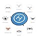 Drone Landing Pad, Waterproof 22'' Universal Landing Pads Fast-fold Double Sided Quadcopter Landing Pads for DJI MAVIC PRO SPARK Drone #29867