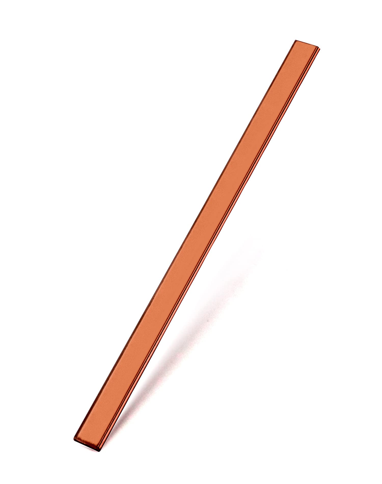 QWORK® T2 Purple Copper Sheet, 3mm x 15mm x 250mm Flat Copper Plate 99.95% Pure Copper for Electrical, Industrial and DIY Metalworking