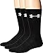 Under Armour Adult Elevated Performance Crew Socks, 3-Pairs, Black, Large