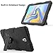 Angelan Samsung Galaxy Tab A 10.5 2018 Case, Heavy Duty Three Layer Ultra Hybrid Silicone+Hard PC Bumper Full-Body Protective Case Cover with Kickstand for Galaxy Tab A 10.5 Inch SM-T590/T595,Black