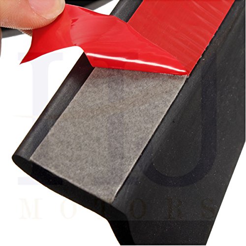 QIKE Universal 2.5M Car Front Bumper Lip Splitter Spoiler Rubber Skirt Protector Body Trim 8.2ft