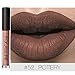 Focallure Lipstick Matte Stay On Glossier Shimmer Lip Gloss Long Lasting Colorstay Liquid Waterproof Makeup Lipgloss Dark Coffee