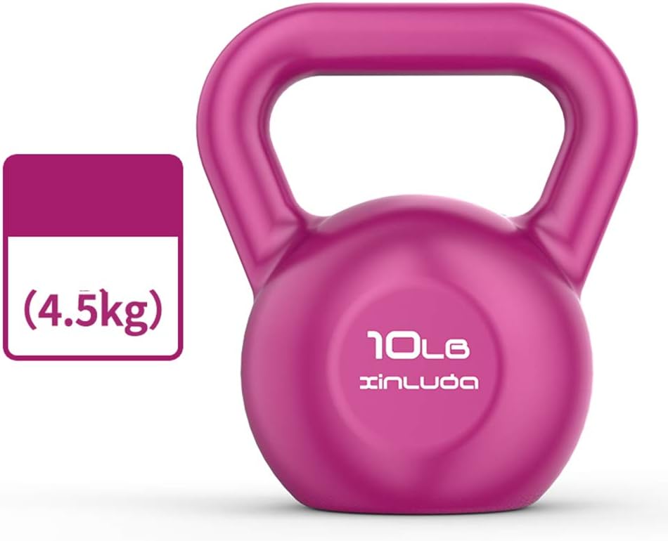 Fitness Kettlebell, Full Body Vinyl Coating, Textured Non-Slip Handle, Body Strength, Coordination Exercise, Fitness Dumbbell 5-30 Pounds