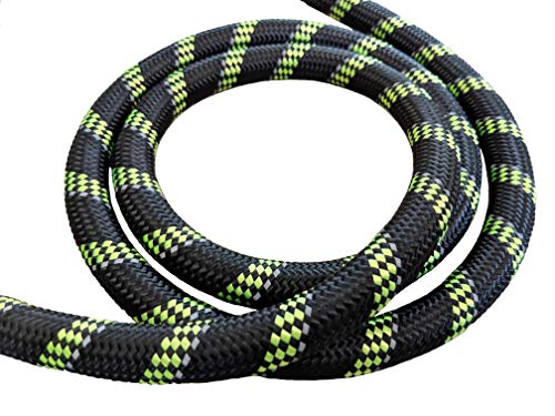 iYoShop Strong Dog Leash with Comfortable Padded Handle and Highly Reflective Threads for Small and Medium Dogs (3/8" X 6FT, Black/Green) - Thumbnail 6