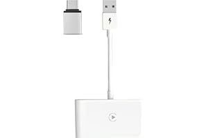 HOLEPLUS Wireless Carplay Adapter 2024 Upgrade Apple Carplay,Wireless Carplay USB Dongle,Plug & Play 5GHz WiFi Online Update,Low Latency,Easy to Install,Support iOS 16+ (T5552 White)