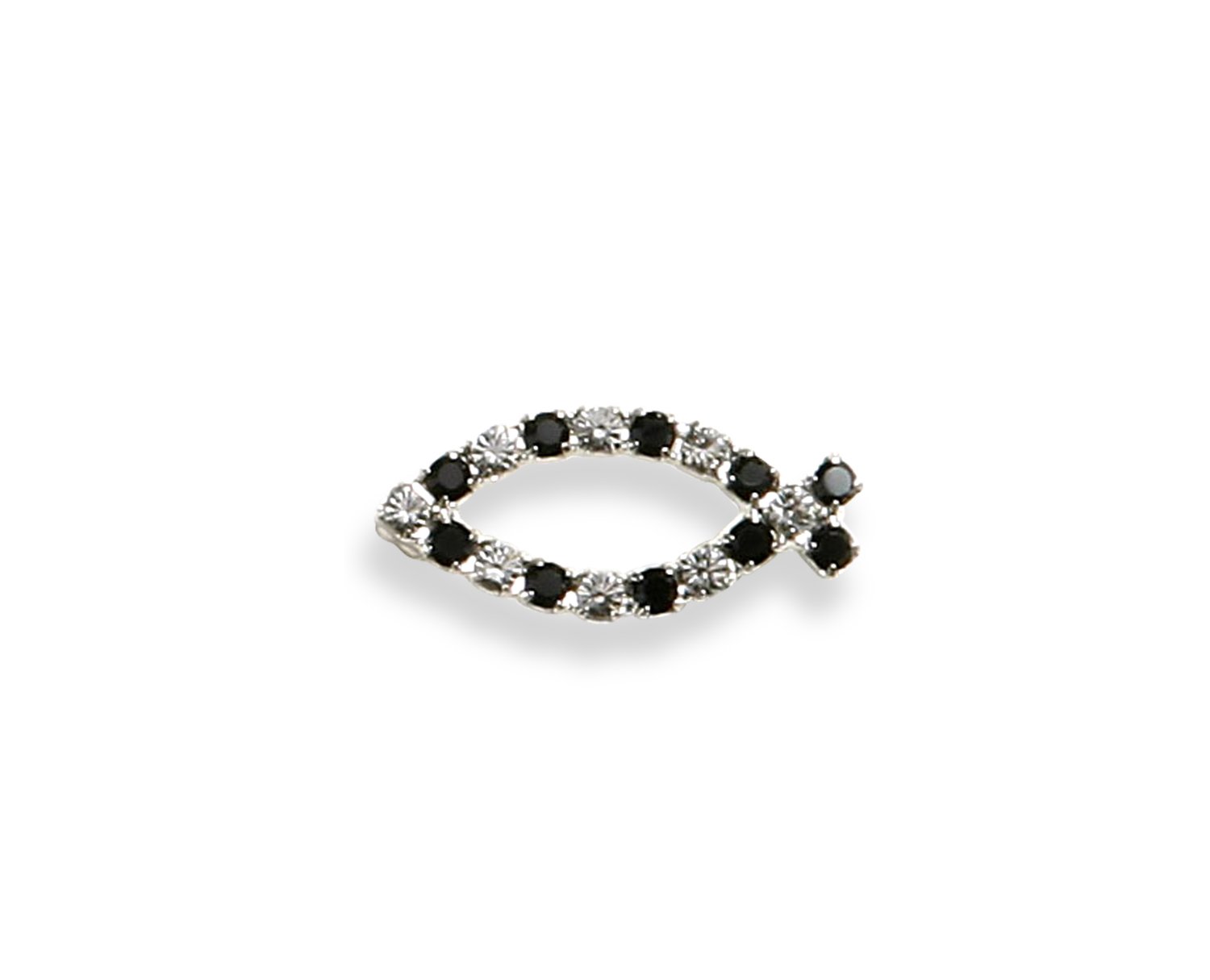 Confirmation Gifts 185 Black & Crystal Fish Brooch Made with Crystals from Swarovski Confirmation Gifts