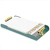 Napkin Holder for Bathroom, Metal Guest Towel Tray With T-Handle, White Disposable Hand Towel Holder for Kitchen, Table (Green)
