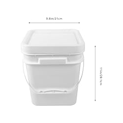 Alipis Paint Bucket with Lid 2.6 Gallon White