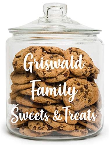 Family Cookie Jar - Personalized Cookie Jar - Custom Cookie Jar - Christmas Cookie Jar - Treat Jar - Gift for Mothers Day - Glass Cookie Jar - Cookie Jar with Lid