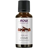 NOW Essential Oils, Clove Oil, Balancing Aromatherapy Scent, Steam Distilled, 100% Pure, Vegan, Child Resistant Cap, 1-Ounce