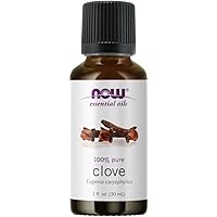 NOW Essential Oils, Clove Oil, Balancing Aromatherapy Scent, Steam Distilled, 100% Pure, Vegan, Child Resistant Cap, 1-Ounce