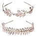 (2 Pack) Roman Goddess Leaf and Star Branch Dainty Bridal Hair Crown HeadBand