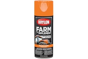 Krylon K01954008 Farm & Implement Spray Paint, High Gloss, New Kubota Orange, 12 oz(340 grams)