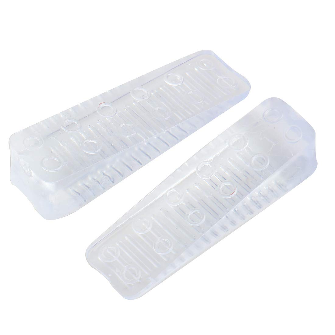 sourcing map Rubber Home Office Door Securely Open Skipproof Wedge Doorstop Stopper Block 2pcs Clear