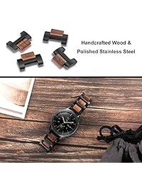 para Samsung Galaxy Watch 42mm   Galaxy Watch Active 40mm correa de reloj, TRUMiRR 20mm Acero inoxidable y correa de madera natural Correa de liberación rápida Pulsera para Gear Sport, S2 Classic, Garmin Vivoactive 3