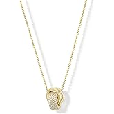 JA.S.JR 14K Gold Plated CZ Minimalist Dainty Pendant Necklace | Gold Necklace for Women | Daily Wear Gold Jewelry