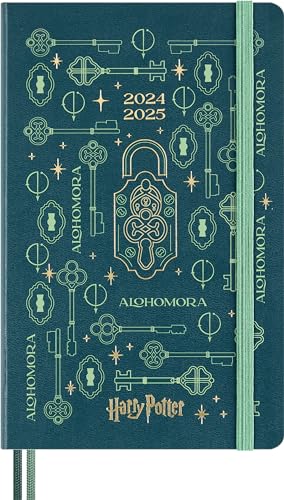 Moleskine Wizarding World Harry Potter Spells Collection Alhomora Weekly Planner, 18-Month Weekly Planner, Phosphorescent Hardcover, Large Size 13 x 21 cm