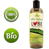 Personal Lubricant Water Based Sensitive Sensual Solution for Women and Men - All Natural Intimate Lube With Aloe Glycerin and Carrageenan - PH Balanced - Paraben Free - Silicone Free - 4oz