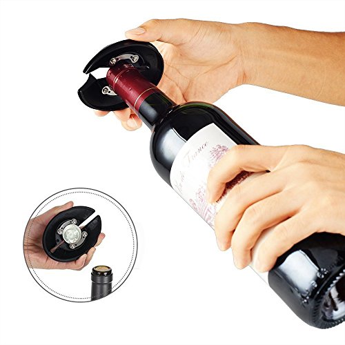 YIMI Classic Chargeabl Stainless Steel Electric Wine Opener Corkscrew Bottle Opener And Elegant Leather Box W036A1 - Thumbnail 4