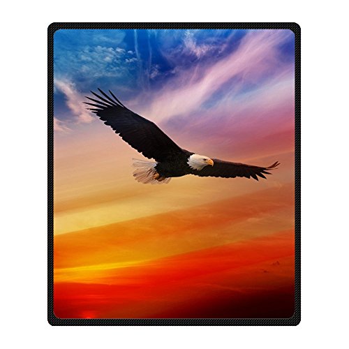 Fleece Blanket Eagle Custom Blanket Super Soft Fleece Throw Blanket for Sofa or Bed 58x80 Inch (Large)