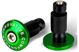 Goldfire Motorcycle 7/8'' Bar Ends Plug, 22mm Unversal Handlebar Grips Cap Plug Fits for Yamaha Kawasaki Suzuki Honda Dirt Bike Mountain Bike and Almost Motorcycle Model (Green)