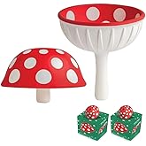 Mushroom Funnel for Kitchen，Cute Foldable Silicone Mini Funnel for Filling Small Bottles，Fun Gadgets, Chemistry Gifts 2pcs