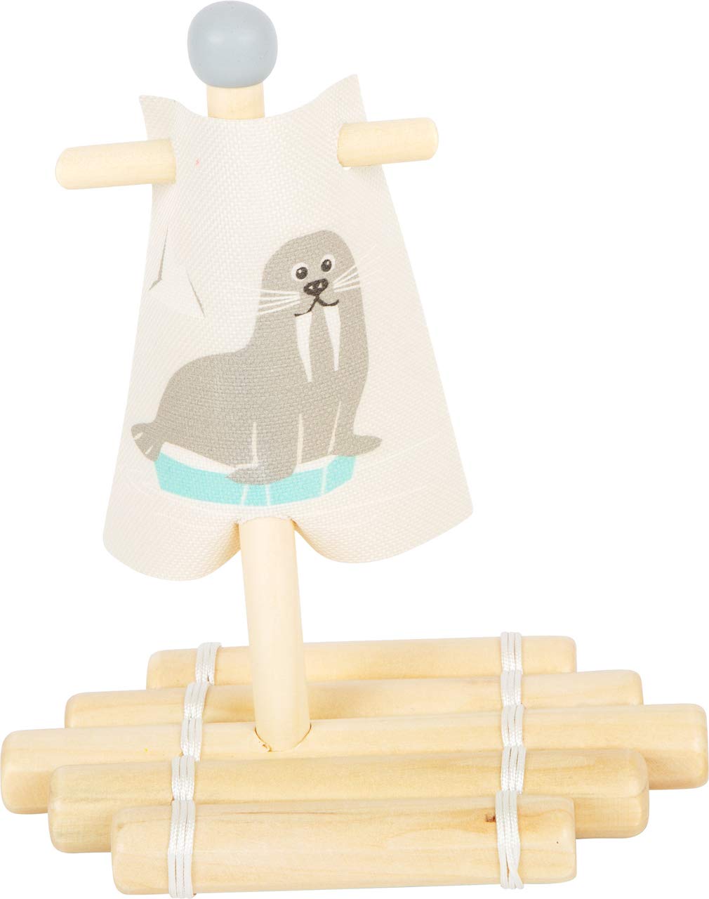 small foot 11660 Water Toy Wooden Walrus Raft, swimming toy for the water, for children aged 24+ months