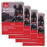 Rescue Guard Emergency Thermal Mylar Space Blanket: Designed for Outdoors, Hiking, Survival, Marathons Or First Aid – Solar Heat Reflective Blanket – Idael for Bug Out Bag, Car Survival Kit