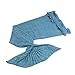 Xjamus Handmade Mermaid Tail Blanket Adults,Soft Cozy Crochet Knitting Sleeping Camping Bag All Seasons,Birthday Gift Shawl Couch Throw Blanket (70.86x35.4, Gimp-lake blue)