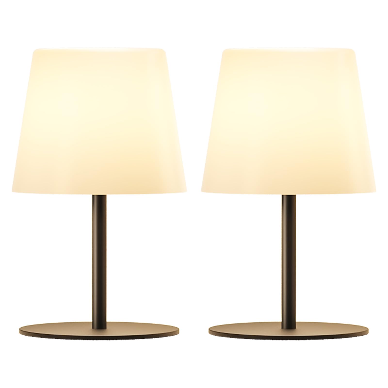 Photo 1 of EZVALO Outdoor Cordless Table Lamp, IP65 Waterproof 4500mAh Rechargeble Shower Lamp, Dimmable Touch Lamp, LED Night Light Lamp for Bathroom Patio Camping Restaurant Home 2 Pack(Black)