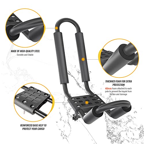 AA-Racks J-Bar Rack for Kayak Canoe Boat Carrier Roof Top Mount on
